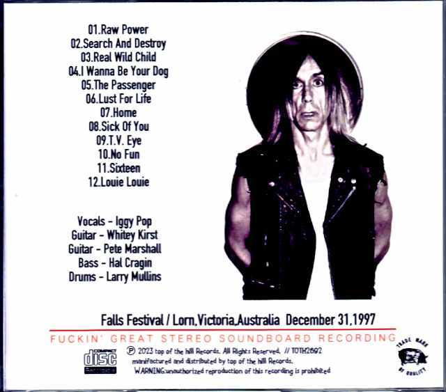 Iggy Pop イギー・ポップ/Australia 1997