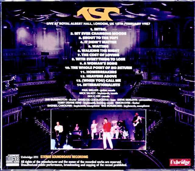 Style Council スタイル・カウンシル/London,UK 1987 Soundboard Edition