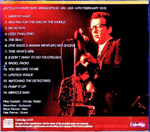 Elvis Costello & the Attractions エルヴィス・コステロ/MN,USA 1978