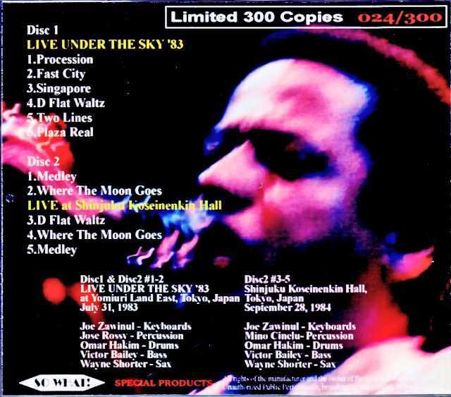 Weather Report ウェザー・リポート/Tokyo,Japan 1983 & more