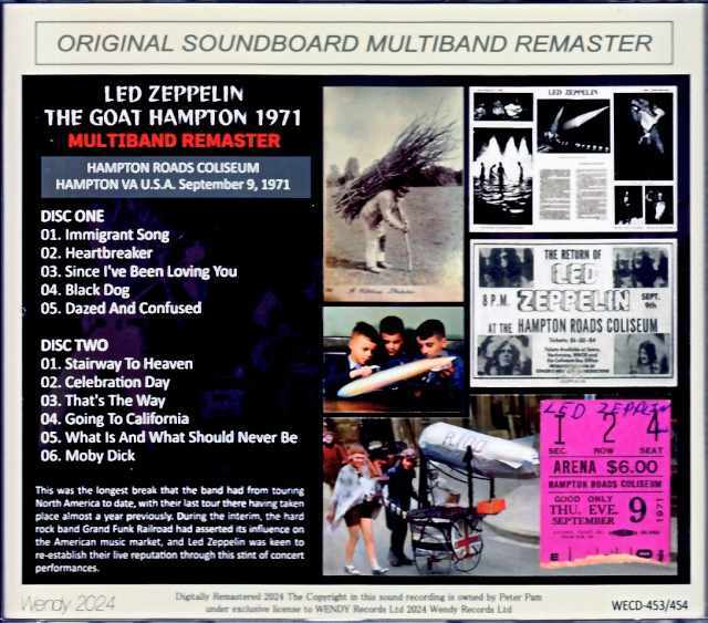 Led Zeppelin レッド・ツェッペリン/VA,USA 1971 Soundboard Edition