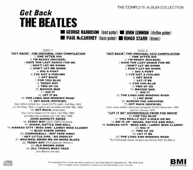 Beatles ビートルズ/ゲット・バック Get Back Complete Album