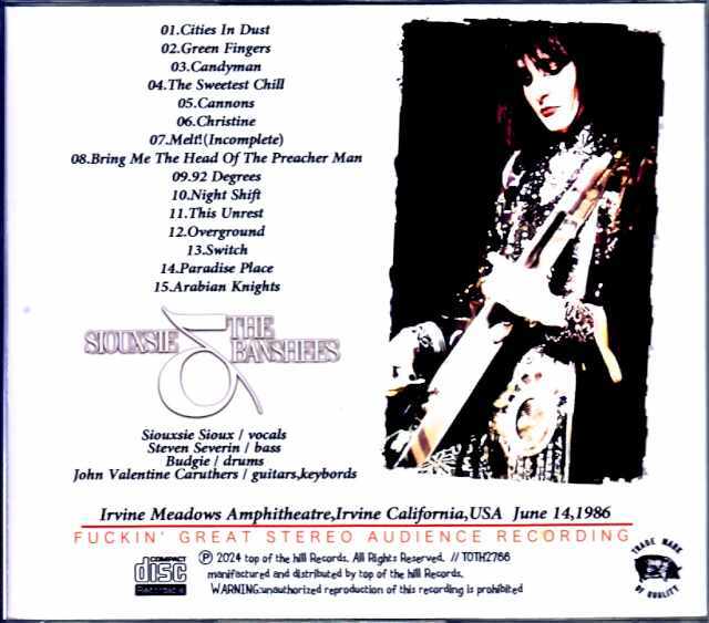 Siouxsie and the Banshees スージー・アンド・ザ・バンシーズ/CA,USA 1986