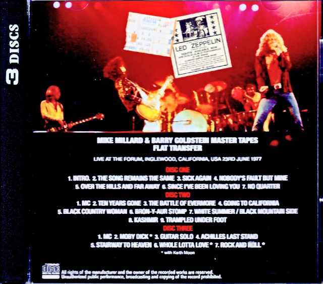 Led Zeppelin レッド・ツェッペリン/CA,USA 6.23.1977 Complete