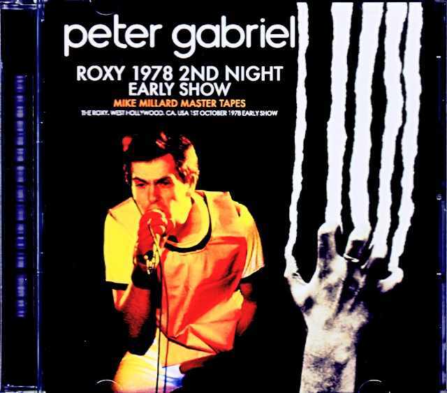 Peter Gabriel ピーター・ガブリエル/CA,USA 10.1.1978 Early