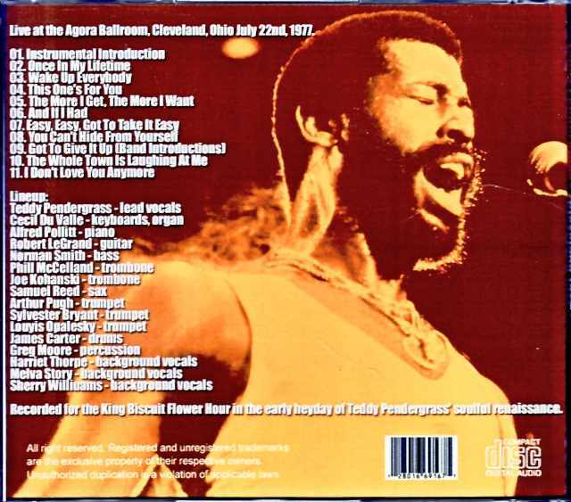Teddy Pendergrass テディ・ペンダーグラス/OH,USA 1977