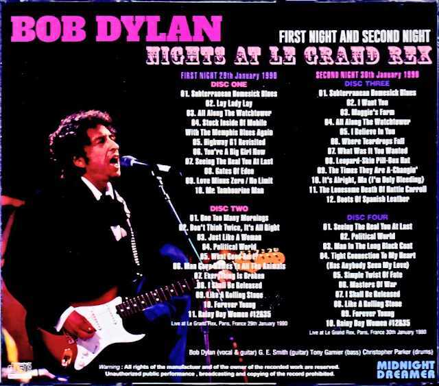 Bob Dylan ボブ・ディラン/France 1990 2Days Complete Vol.1