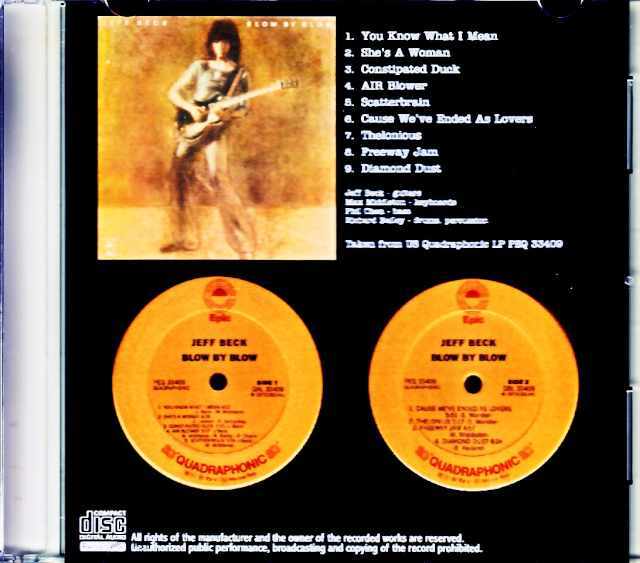 Jeff Beck ジェフ・ベック/Blow by Blow US Quadraphonic LP Edition