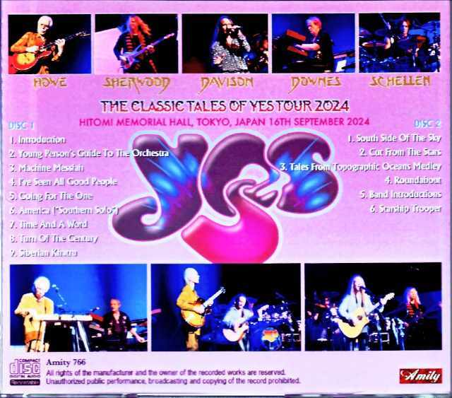 Yes イエス/Tokyo,Japan 9.16.2024 Complete