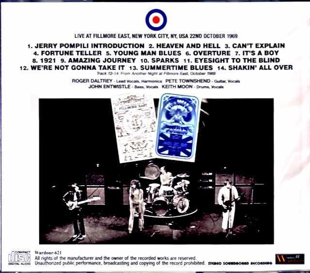 Who,The ザ・フー/NY,USA 10.22.1969 Complete Soundboard Edition
