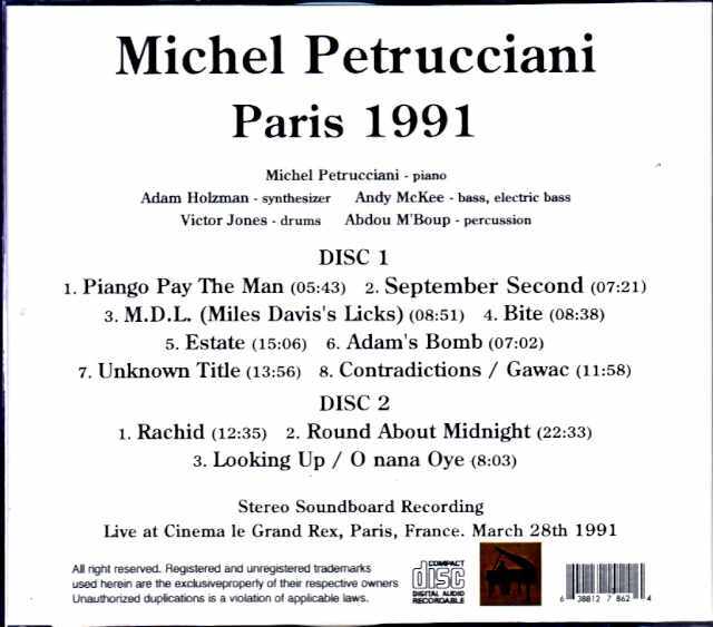 Michel Petrucciani ミシェル・ペトルチアーニ/France 1991