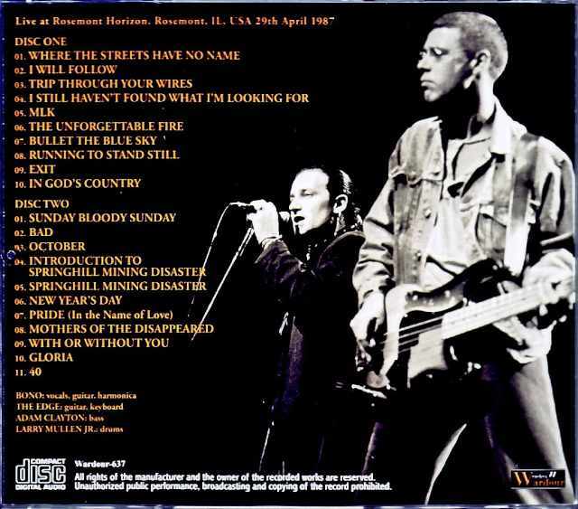 U2 ユーツー/IL,USA 1987 Complete
