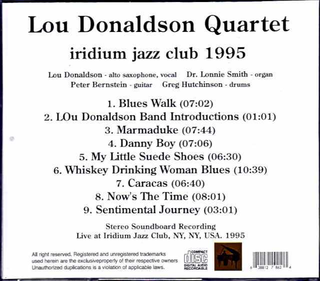 Lou Donaldson ルー・ドナルドソン/NY,USA 1995