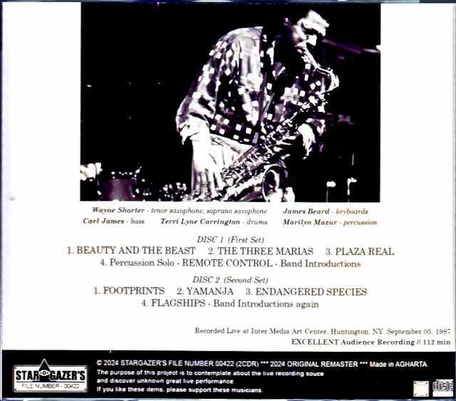 Wayne Shorter ウェイン・ショーター/NY,USA 1987 Remastered