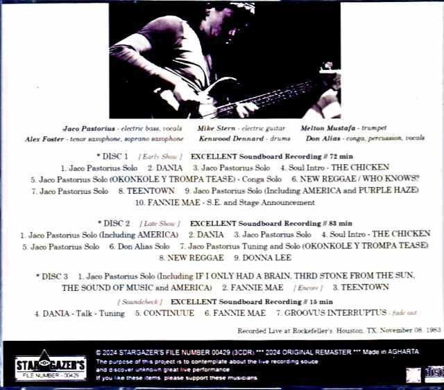 Jaco Pastorius Word of Mouth Band ジャコ・パストリアス/TX,USA 1983