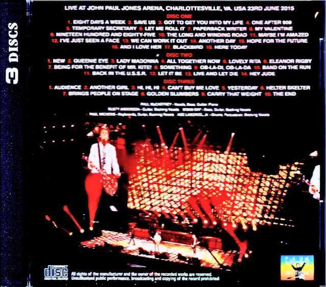 Paul McCartney ポール・マッカートニー/VA,USA 2015