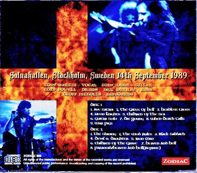 Black Sabbath ブラック・サバス/Sweden 1989
