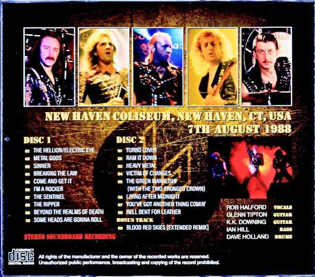 Judas Priest ジューダス・プリースト/CT,USA 08.07.1988 Complete