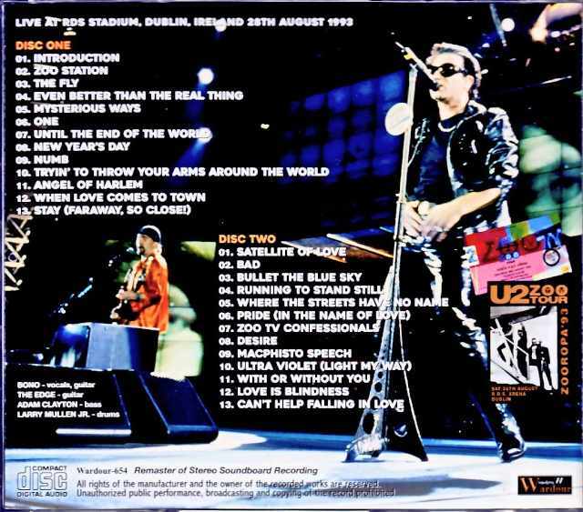 U2 DECEMBER XXVII Dublin 1227 オリジナル盤 レア！ T.U.B.E.: U2 - 1989-12-27 - Dublin, Ireland (SBD/FLAC) 