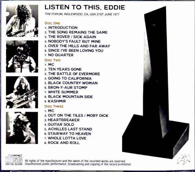 Led Zeppelin レッド・ツェッペリン/CA,USA 1977 Ultimate Sound Edition