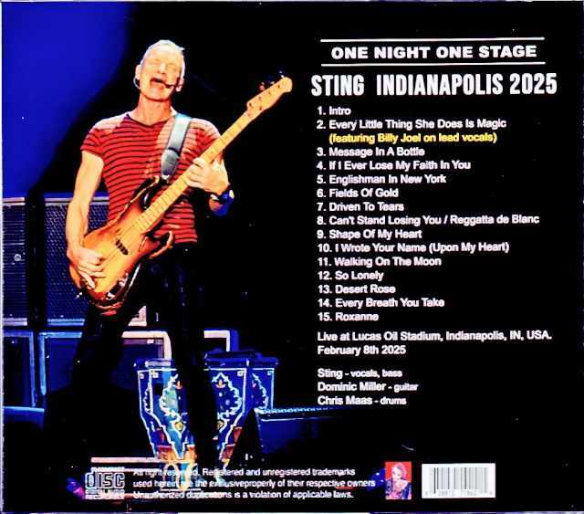 Sting スティング/IN,USA 2025 Complete