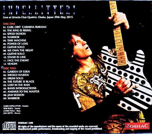 Impellitteri インペリテリ/Osaka,Japan 2015 Complete