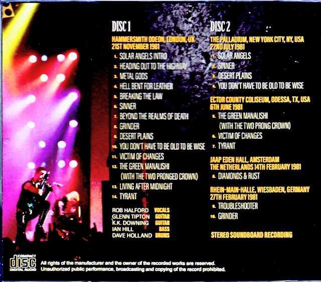 Judas Priest ジューダス・プリースト/London,UK 1981 Complete