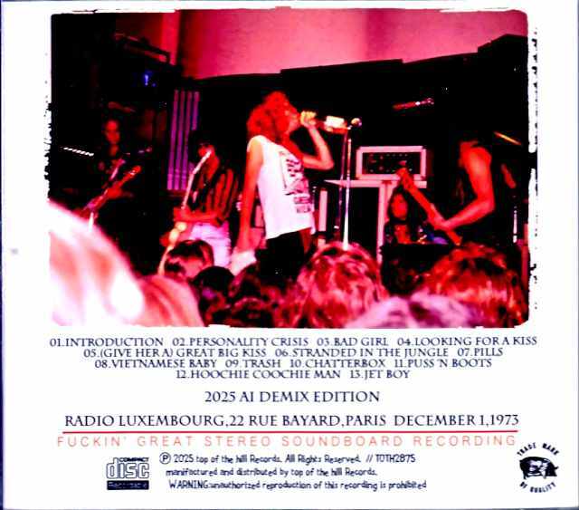 New York Dolls ニューヨーク・ドールズ/France Studio Live 1973