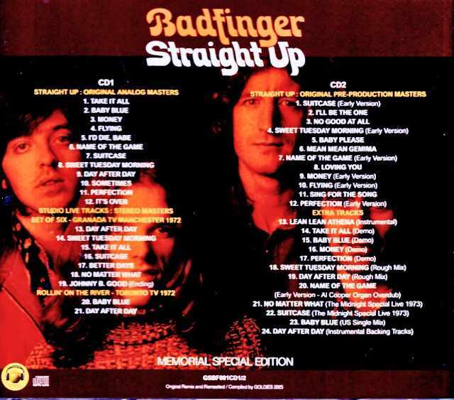 Badfinger バッドフィンガー/ストレート・アップ Straight Up Memorial