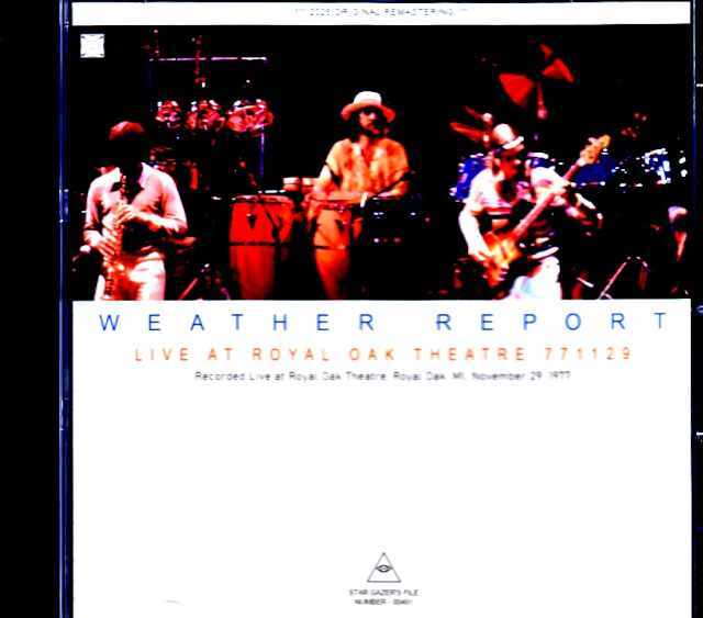 Weather Report ウェザー・リポート/MI,USA 1977 Soundboard Edition