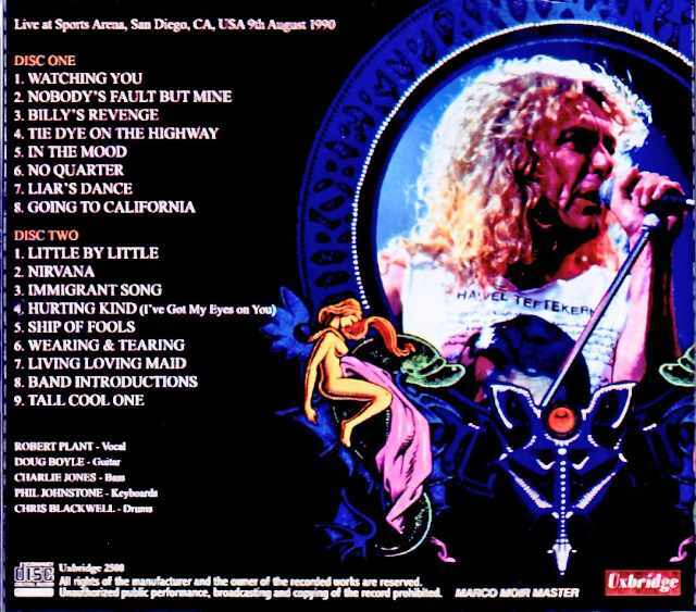 Robert Plant ロバート・プラント/CA,USA 8.9.1990 Marco Moir