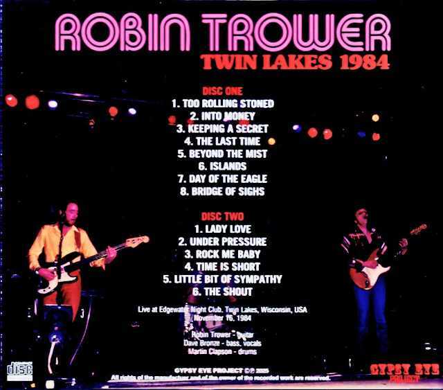Robin Trower ロビン・トロワー/WI,USA 11.16.1984 Complete