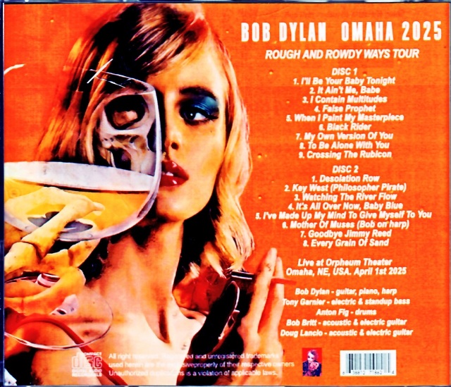 ✨️レア中古DVD✨️#BOB DYLAN AlternateHardRain Bob Dylan ボブ・ディラン/NE,USA 04.01.2025 Complete