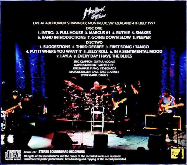 Legends Eric Clapton,David Sanborn,Joe Sample,Marcus Mille,Steve