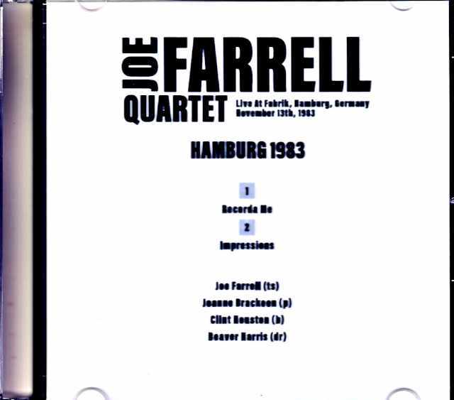 Joe Farrell Quartet ジョー・ファレル/Germany 1983 Soundboard Edition