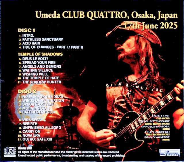 Angra アングラ/Osaka,Japan 2025 Complete
