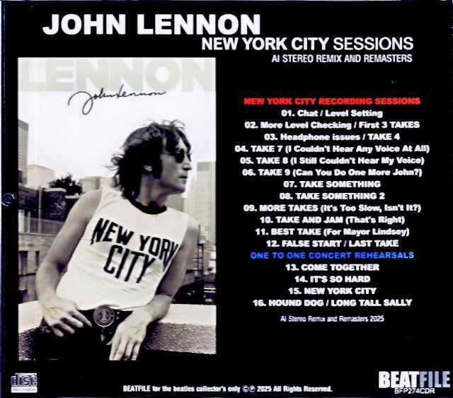 John Lennon ジョン・レノン/New York City Recording Sessions