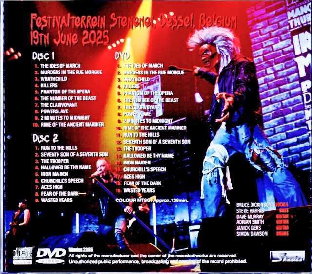 Iron Maiden アイアン・メイデン/Belgium 2025 S & V Complete