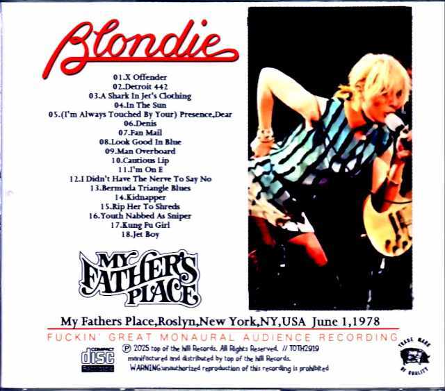 Blondie ブロンディ/NY,USA 06.01.1978
