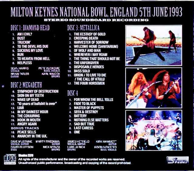 Various Artists Metallica,Megadeth,Diamond Heads メタリカ