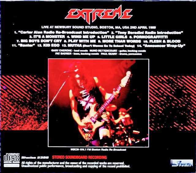 Extreme エクストリーム/MA,USA 04.02.1989 FM Broadcast Edition