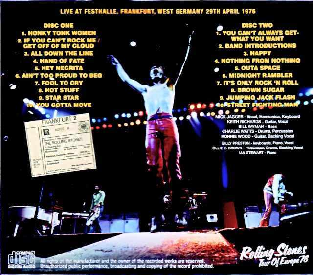 Rolling Stones ローリング・ストーンズ/Germany 04.29.1976 Upgrade