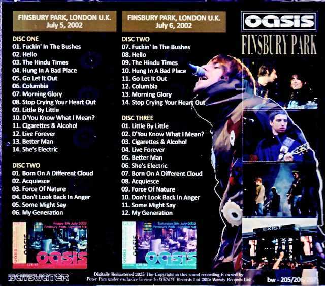 Oasis オアシス/フィンズベリー・パーク公演 2002年・完全版 London,UK