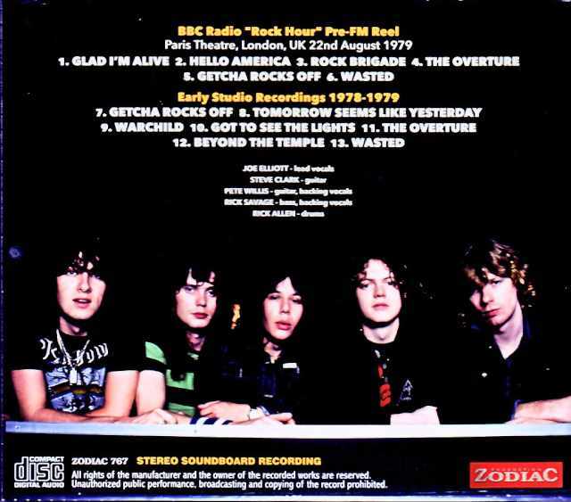 Def Leppard デフ・レパード/London,UK 1979 & Demos Soundboard Edition