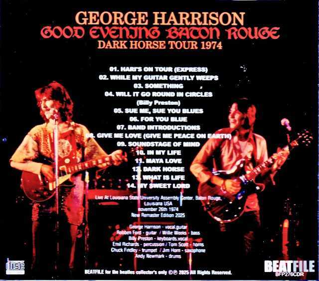 George Harrison ジョージ・ハリスン/LO,USA 11.26.1974