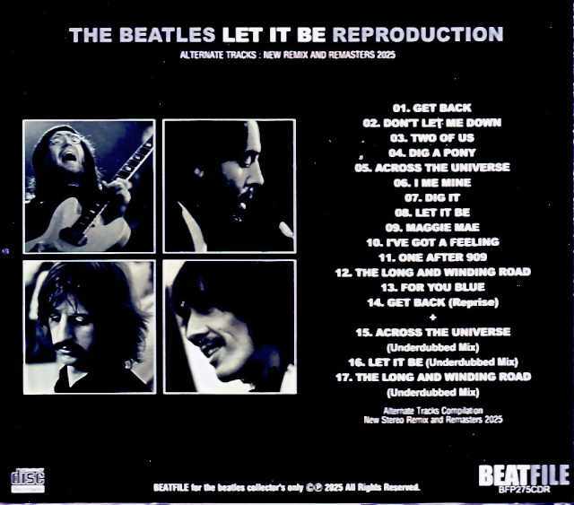 Beatles ビートルズ/Let it Be Alternate Tracks Compilation