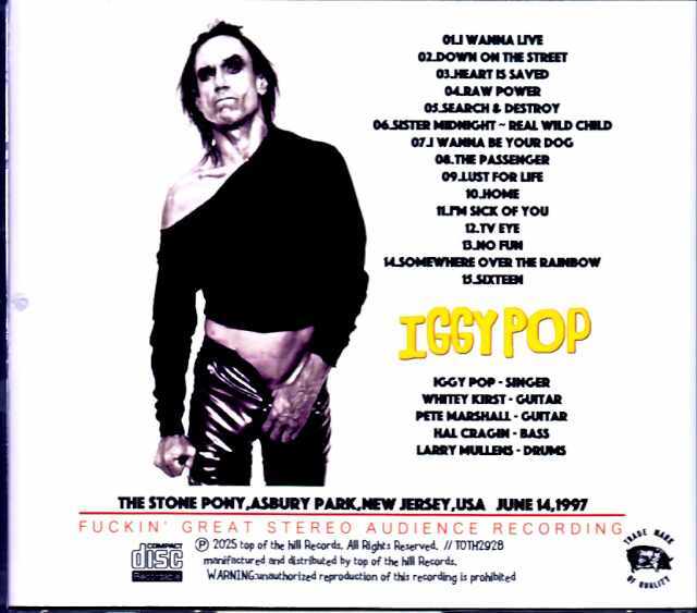 【イギーポップ】 Iggy Pop イギーポップ/NJ,USA 06.14.1997