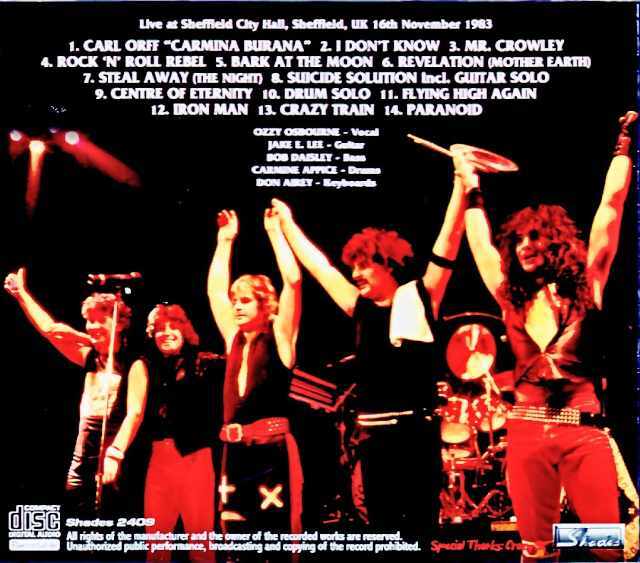 Ozzy Osbourne オジー・オズボーン/England,UK 11.16.1983