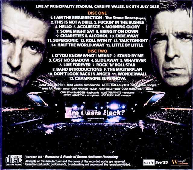 英国購入 1997 oasis レア オリジナル盤 限定ナンバリング入り Oasis オアシス/England,UK 07.05.2025 Complete Remaster