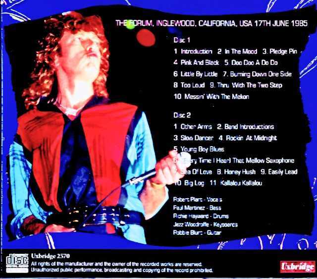Robert Plant ロバート・プラント/CA,USA 06.17.1985 Marco Moir